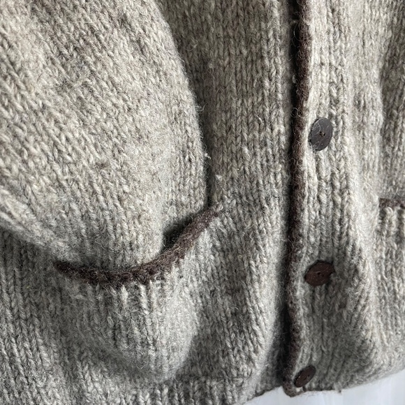 Joseph Anthony Chunky Hand Knitted Wool Cardigan, Men's Medium - Picture 4 of 10